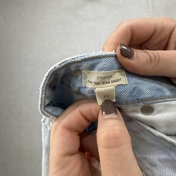 Madewell Shorts Womens 33 The '90s Jean Short Distressed Raw Hem Denim DM7938 - Picture 4 of 12